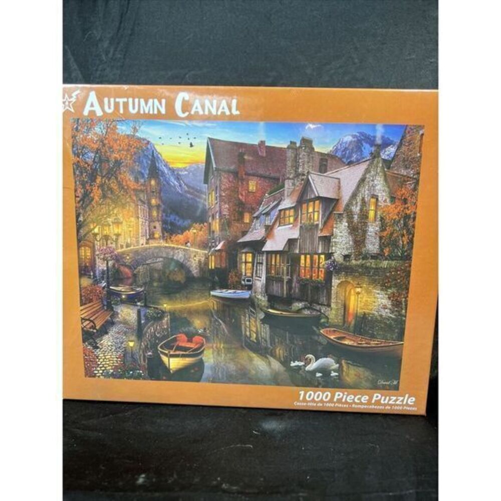 Vermont Christmas Co Art by David Maclean AUTUMN CANAL 1000 Piece Puzzle